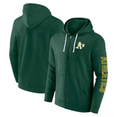 Green Athletics Fanatics Offensive Line Up Lightweight Full-Zip Hoodie