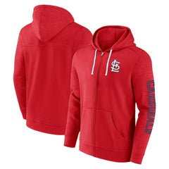 Red St. Louis Cardinals Fanatics Offensive Line Up Lightweight Full-Zip Hoodie
