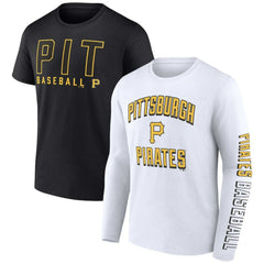 Black/White Pittsburgh Pirates Fanatics Two-Pack Combo T-Shirt Set