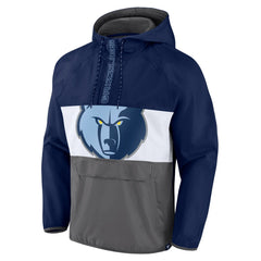 Fanatics Memphis Grizzlies Anorak Flagrant Foul Color-Block Raglan Hoodie Half-Zip Jacket