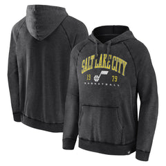 Fanatics Utah Jazz Foul Trouble Snow Wash Raglan Pullover Hoodie