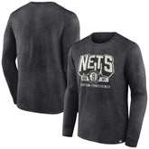 Fanatics Brooklyn Nets Front Court Press Snow Wash Long Sleeve T-Shirt