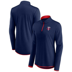 Navy Minnesota Twins Fanatics Women's Corner Quarter-Zip Top