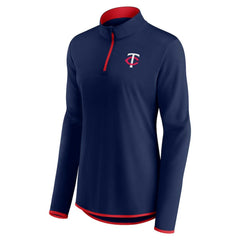 Navy Minnesota Twins Fanatics Women's Corner Quarter-Zip Top