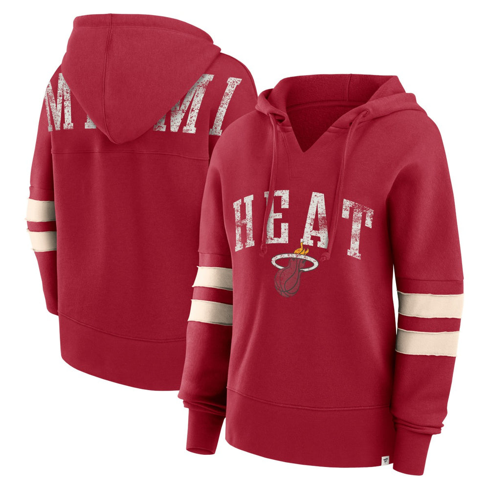 Fanatics Miami Heat Women's Bold Move Dolman V-Neck High Hip Hoodie