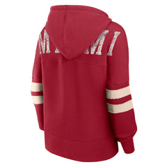 Fanatics Miami Heat Women's Bold Move Dolman V-Neck High Hip Hoodie