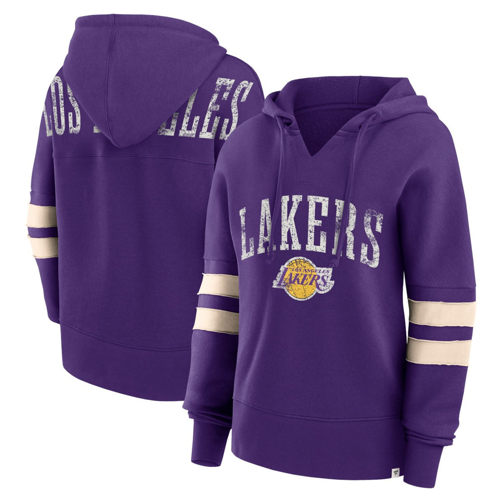 Fanatics Los Angeles Lakers Women's Bold Move Dolman V-Neck High Hip Hoodie