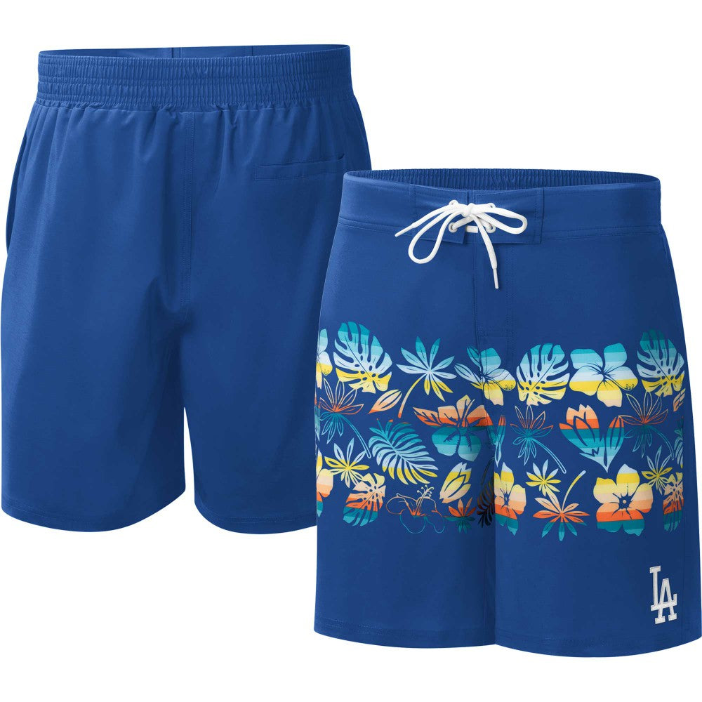 Royal Los Angeles Dodgers G-III Sports by Carl Banks Breeze Volley Swim Shorts