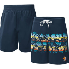 Navy Houston Astros G-III Sports by Carl Banks Breeze Volley Swim Shorts