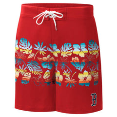 Red Boston Red Sox G-III Sports by Carl Banks Breeze Volley Swim Shorts