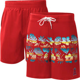 Red Los Angeles Angels G-III Sports by Carl Banks Breeze Volley Swim Shorts