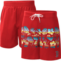 Red Boston Red Sox G-III Sports by Carl Banks Breeze Volley Swim Shorts