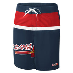 Navy Atlanta Braves G-III Sports by Carl Banks Sea Wind Swim Shorts