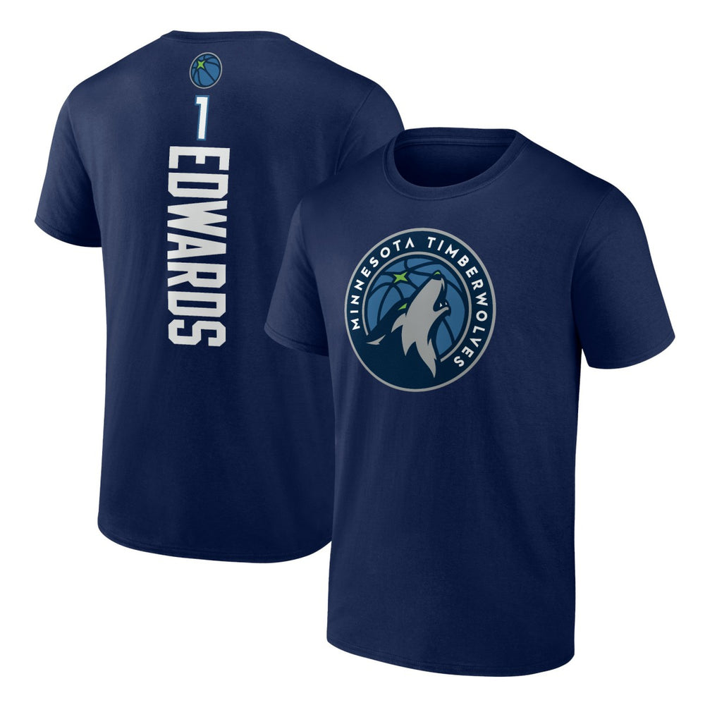 Anthony Edwards Minnesota Timberwolves Playmaker Team Name & Number T-Shirt