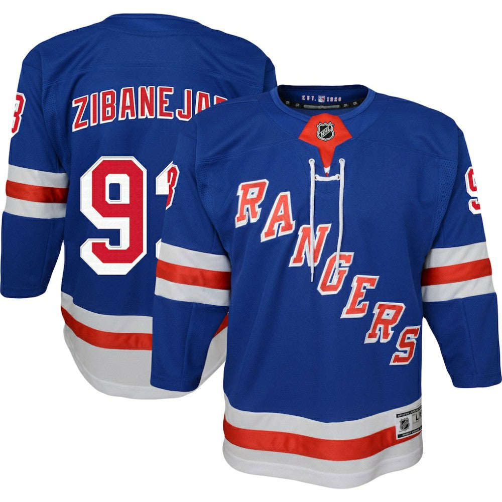 NHL Mika Zibanejad New York Rangers Youth Home Premier Player Jersey