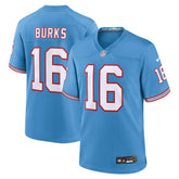 Treylon Burks Oilers Throwback Alternate Game Player Jersey - Tennessee Titans Jerseys