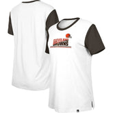 Women's Third Down Colorblock T-Shirt - Cleveland Browns T-shirts