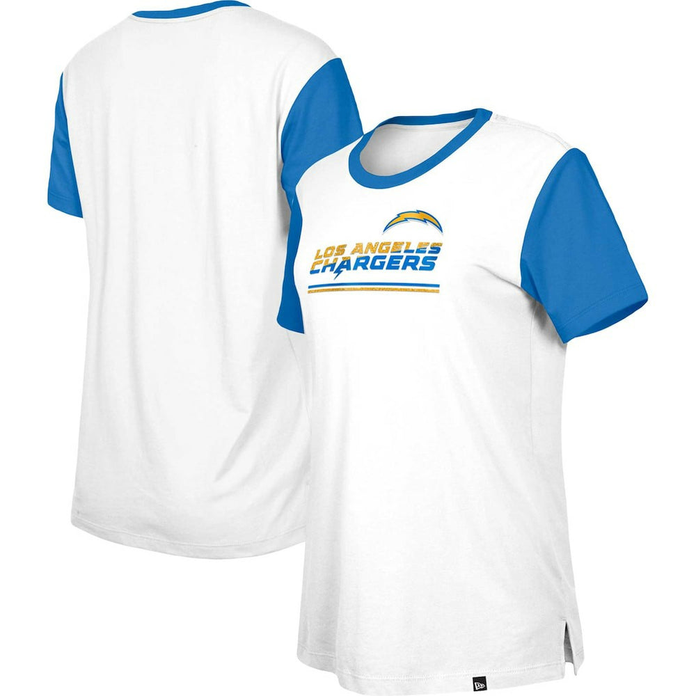Women's Third Down Colorblock T-Shirt - Los Angeles Chargers T-shirts
