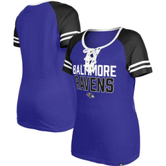Women's Raglan Lace-Up T-Shirt - Baltimore Ravens T-shirts