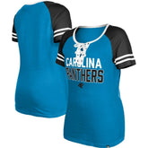 Women's Raglan Lace-Up T-Shirt - Carolina Panthers T-shirts