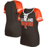 Women's Raglan Lace-Up T-Shirt - Cleveland Browns T-shirts
