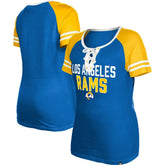 Women's Raglan Lace-Up T-Shirt - Los Angeles Rams T-shirts