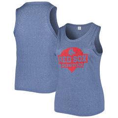 Navy Boston Red Sox Soft as a Grape Women's Plus Size High Neck Tri-Blend Tank Top