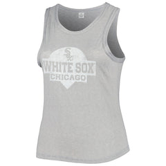 Gray Chicago White Sox Soft as a Grape Women's Plus Size High Neck Tri-Blend Tank Top