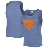 Navy Detroit Tigers Soft as a Grape Women's Plus Size High Neck Tri-Blend Tank Top