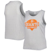 Gray San Francisco Giants Soft as a Grape Women's Plus Size High Neck Tri-Blend Tank Top