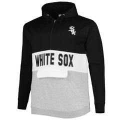 Black/White Chicago White Sox Big & Tall Fleece Half-Zip Hoodie