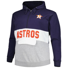 Navy/White Houston Astros Big & Tall Fleece Half-Zip Hoodie