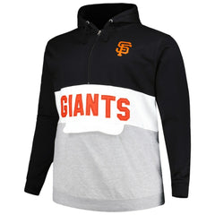Black/White San Francisco Giants Big & Tall Fleece Half-Zip Hoodie
