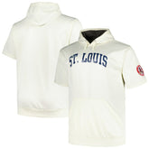 Oatmeal St. Louis Cardinals Profile Big & Tall Contrast Short Sleeve Pullover Hoodie