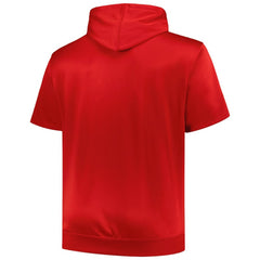 Red St. Louis Cardinals Profile Big & Tall Contrast Short Sleeve Pullover Hoodie