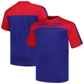 Red/Royal Philadelphia Phillies Profile Big & Tall Yoke Knit T-Shirt