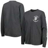 Black San Francisco Giants Soft as a Grape Women's Team Pigment Dye Long Sleeve T-Shirt