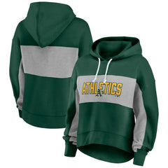 Green Athletics Fanatics Women's Filled Stat Sheet Pullover Hoodie