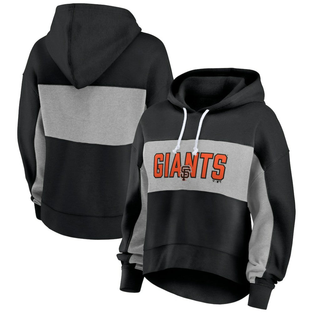 Black San Francisco Giants Fanatics Women's Filled Stat Sheet Pullover Hoodie