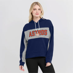 Navy Houston Astros Fanatics Women's Filled Stat Sheet Pullover Hoodie