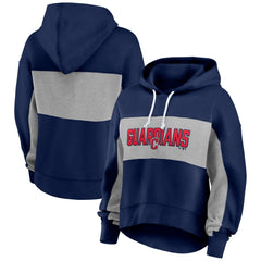 Navy Cleveland Guardians Fanatics Women's Filled Stat Sheet Pullover Hoodie