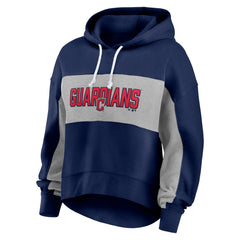 Navy Cleveland Guardians Fanatics Women's Filled Stat Sheet Pullover Hoodie