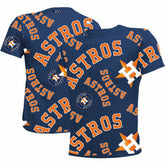 Navy Houston Astros Stitches Youth Allover Team T-Shirt