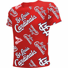 Red St. Louis Cardinals Stitches Youth Allover Team T-Shirt