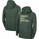 Nike Milwaukee Bucks Unisex 2023/24 Performance Spotlight On-Court Practice Pullover Hoodie