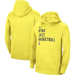 Nike Utah Jazz Unisex 2023/24 Performance Spotlight On-Court Practice Pullover Hoodie