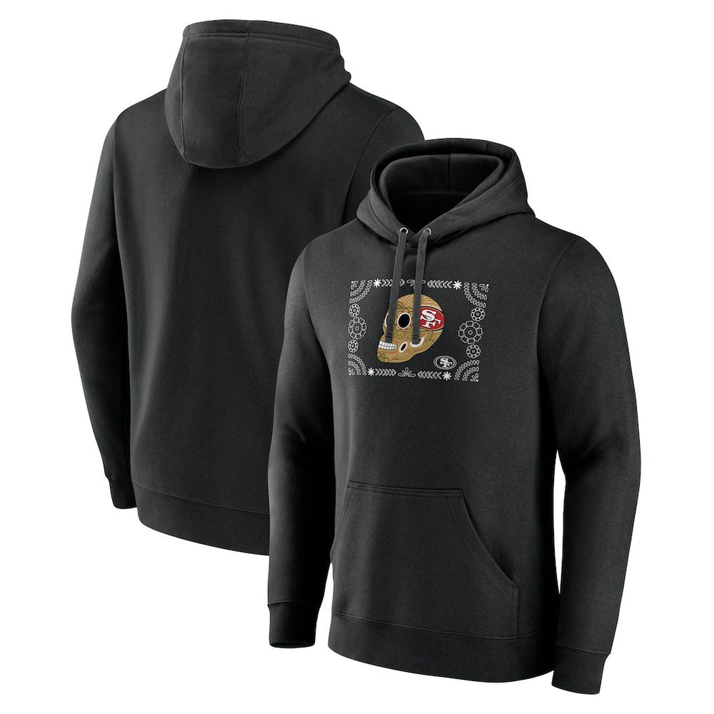 Sugar Skull Pullover Hoodie - San Francisco 49ers Hoodies