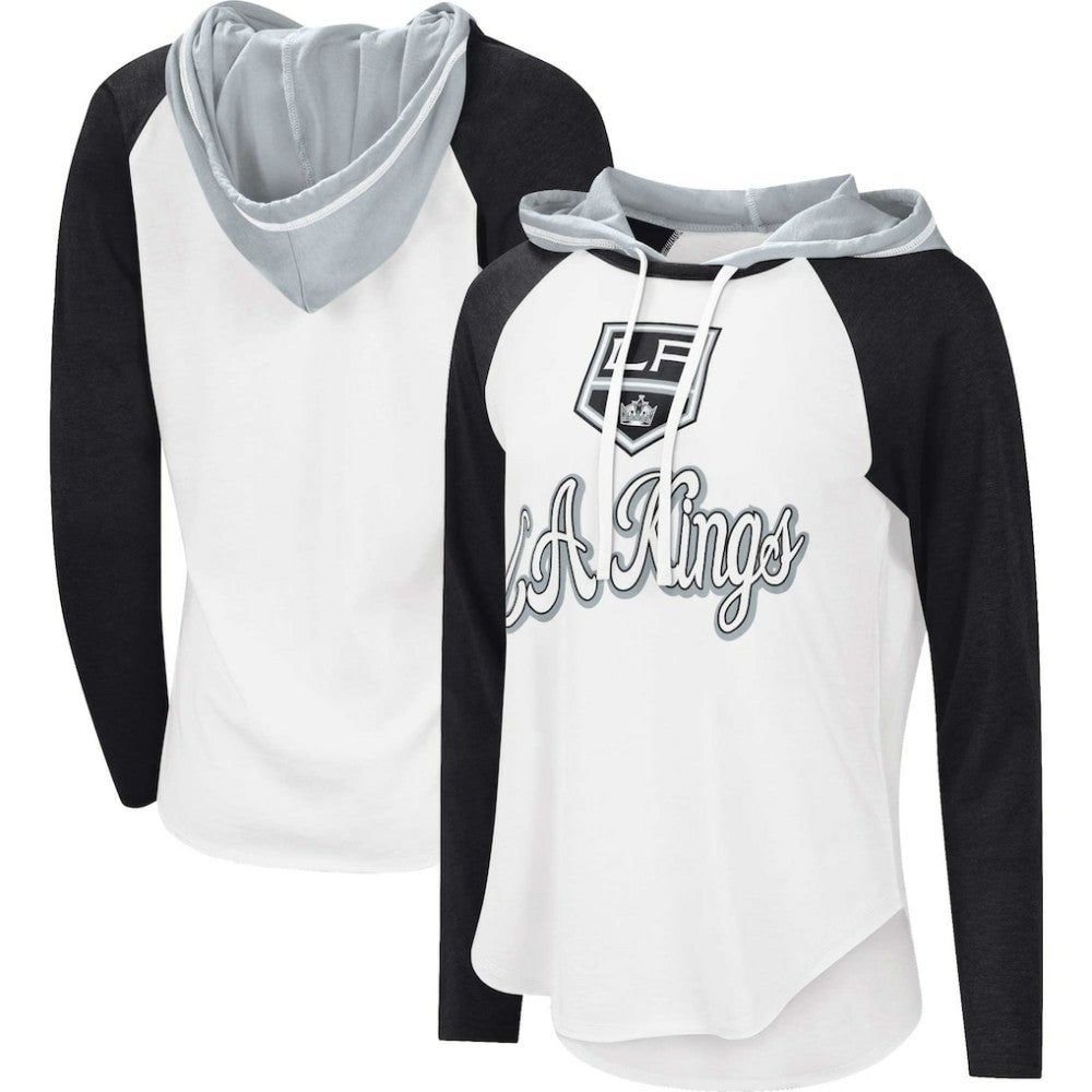 NHL Los Angeles Kings G-III 4Her by Carl Banks Women's MVP Raglan Lightweight Hooded T-Shirt