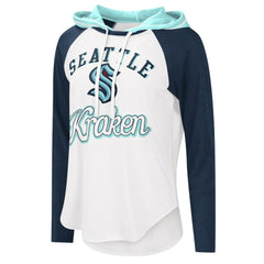 NHL Seattle Kraken G-III 4Her by Carl Banks Women's MVP Raglan Lightweight Hooded T-Shirt