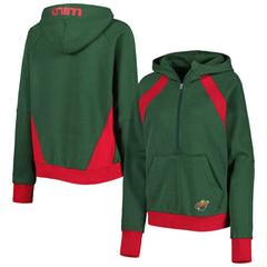 NHL Minnesota Wild Starter Women's Wishbone Half-Zip Hoodie